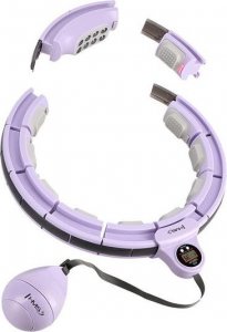 HMS Hula hop fioletowe z magnesami i obciążnikiem + licznik HHM13 15