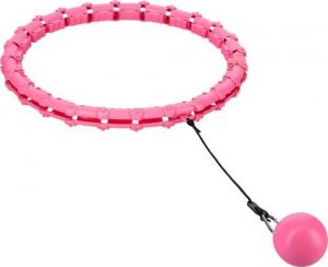 One Fitness Hula hop z wypustkami i obciążnikiem OHA02 różowe 2
