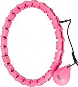 One Fitness Hula hop z wypustkami i obciążnikiem OHA02 różowe 3
