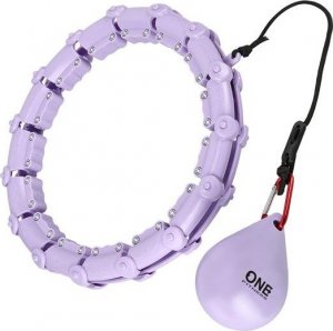 One Fitness Hula hop z wypustkami i obciążnikiem OHA02 fioletowe 12
