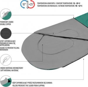 Nils Extreme NC2105 ZIELONO-SZARY ŚPIWÓR ROZMIAR M NILS CAMP 10