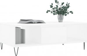 vidaXL Stolik kawowy, biały, 104x60x35 cm 3