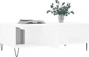 vidaXL Stolik kawowy, biały, 104x60x35 cm 4