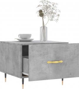 vidaXL Stolik kawowy, szarość betonu, 50x50x40 cm 4