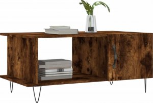 vidaXL Stolik kawowy, przydymiony dąb, 90x50x40 cm 3