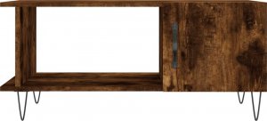 vidaXL Stolik kawowy, przydymiony dąb, 90x50x40 cm 5