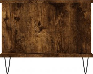 vidaXL Stolik kawowy, przydymiony dąb, 90x50x40 cm 7