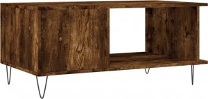 vidaXL Stolik kawowy, przydymiony dąb, 90x50x40 cm 8