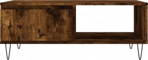 vidaXL Stolik kawowy, przydymiony dąb, 90x60x35 cm 5