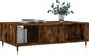 vidaXL Stolik kawowy, przydymiony dąb, 104x60x35 cm 3