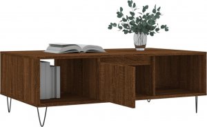 vidaXL Stolik kawowy, brązowy dąb, 104x60x35 cm 4