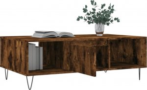 vidaXL Stolik kawowy, przydymiony dąb, 104x60x35 cm 4