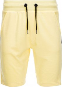 Ombre Szorty męskie dresowe z lampasem - żółte V1 W359 XL 2