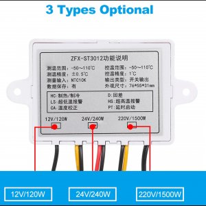 Inne Termostat 230V ZFX-ST3012 4