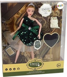 LeanToys Lalka Dla Dzieci Emily Drewniane Serce Biały Kotek 5