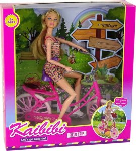 LeanToys Lalka na Rowerze Plastikowa Różowa 5
