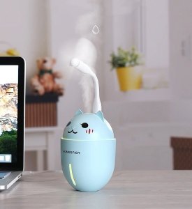 Dyfuzor zapachowy M DYFUZOR ZAPACHOWY - NAWILŻACZ ULTRADZWIĘKOWY KITTY 4W1 LED NIEBIESKI 3