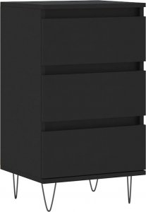 vidaXL Komoda, czarna, 40x35x70 cm, materiał drewnopochodny 2