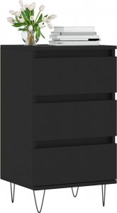 vidaXL Komoda, czarna, 40x35x70 cm, materiał drewnopochodny 4