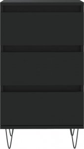 vidaXL Komoda, czarna, 40x35x70 cm, materiał drewnopochodny 5