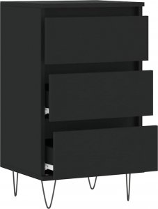 vidaXL Komoda, czarna, 40x35x70 cm, materiał drewnopochodny 6
