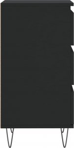 vidaXL Komoda, czarna, 40x35x70 cm, materiał drewnopochodny 7
