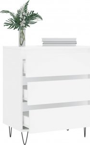 vidaXL Komoda, biała, 60x35x70 cm, materiał drewnopochodny 4