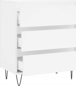 vidaXL Komoda, biała, 60x35x70 cm, materiał drewnopochodny 6