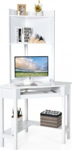 Biurko Costway Biurko narożne z nadstawką 70 x 70 x 172 cm 8