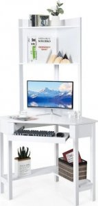 Biurko Costway Biurko narożne z nadstawką 70 x 70 x 172 cm 9