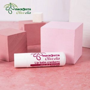 Macrovita MACROVITA OLIVE-ELIA pomadka do ust z oliwą z oliwek i woskiem pszczelim SPF20 ŻURAWINA 4.8g 2