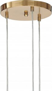 Lampa wisząca Beliani Lampa wisząca szklana 3-punktowa przezroczysta z mosiężnym RALFES 5