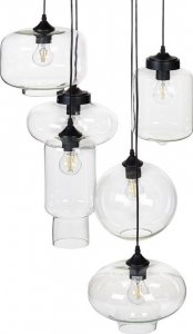 Lampa wisząca Beliani Lampa wisząca szklana 6-punktowa przezroczysta BEMBOKA 4