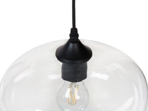 Lampa wisząca Beliani Lampa wisząca szklana 6-punktowa przezroczysta BEMBOKA 5