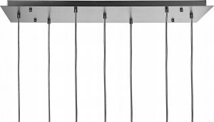 Lampa wisząca Beliani Lampa wisząca szklana 7-punktowa srebrna TARLO 5