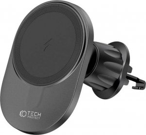 Tech-Protect Magnetyczny Uchwyt Samochodowy MagSafe z Ładowaniem Bezprzewodowym 15W do Kratki Nawiewu Tech-Protect MM15W-V1 czarny 3