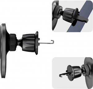 Tech-Protect Magnetyczny Uchwyt Samochodowy MagSafe z Ładowaniem Bezprzewodowym 15W do Kratki Nawiewu Tech-Protect MM15W-V1 czarny 6