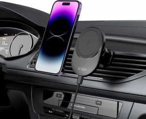 Tech-Protect Magnetyczny Uchwyt Samochodowy MagSafe z Ładowaniem Bezprzewodowym 15W do Kratki Nawiewu Tech-Protect MM15W-V1 czarny 7