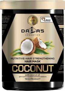 DALAS_Coconut wzmacniająca maska do włosów z naturalnym olejem kokosowym 1000g 1