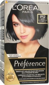 XXX_Loreal (L’Oreal Paris) Loreal Preference Farba do włosów nr P12 Seoul - Intensywna Granatowa Czerń  1op. 1