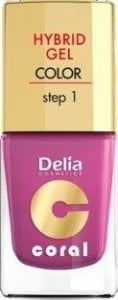 Delia Delia Cosmetics Coral Hybrid Gel Emalia do paznokci nr 21 fuksja 11ml 1
