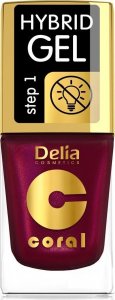 Delia Delia Cosmetics Coral Hybrid Gel Emalia do paznokci nr 61 Perłowa Malina  11ml 1