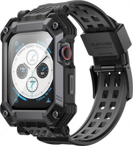 Supcase Etui + Szkło Hartowane APPLE WATCH 4 / 5 / 6 / 7 / 8 / SE ( 44 / 45 MM) Supcase Unicorn Beetle Pro & Tempered Glass czarne 3