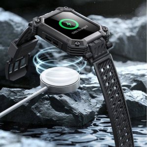 Supcase Etui + Szkło Hartowane APPLE WATCH 4 / 5 / 6 / 7 / 8 / SE ( 44 / 45 MM) Supcase Unicorn Beetle Pro & Tempered Glass czarne 6