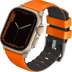 Uniq Pasek UNIQ Linus Apple Watch 4/5/6/7/SE/8/Ultra 44/45/49mm Airosoft Silicone pomarańczowy/volt orange 1