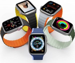 DUXDUCIS Pasek magnetyczny Dux Ducis Strap (LD Version) Apple Watch 4/5/6/7/SE/8 40/41mm szaro-pomarańczowy 11