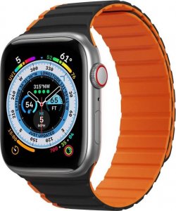 DUXDUCIS Pasek magnetyczny Dux Ducis Strap (LD Version) Apple Watch 4/5/6/7/SE/8 40/41mm czarno-pomarańczowy 1