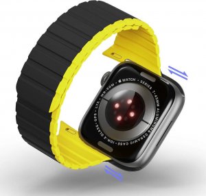 DUXDUCIS Pasek magnetyczny Dux Ducis Strap (LD Version) Apple Watch 4/5/6/7/SE/8 40/41mm czarno-żółty 11