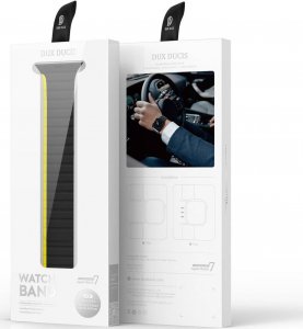 DUXDUCIS Pasek magnetyczny Dux Ducis Strap (LD Version) Apple Watch 4/5/6/7/SE/8 40/41mm czarno-żółty 12
