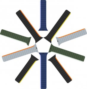 DUXDUCIS Pasek magnetyczny Dux Ducis Strap (LD Version) Apple Watch 4/5/6/7/SE/8 40/41mm czarno-żółty 3